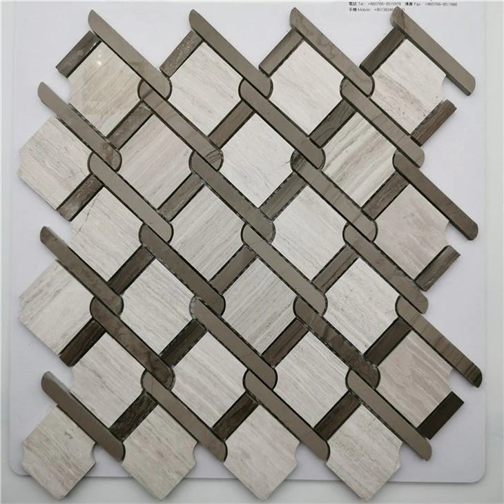Polished Marble Mosaic Tiles For Bathroom