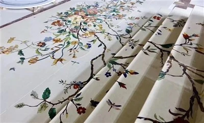 Marmor Inlay Bordplate
